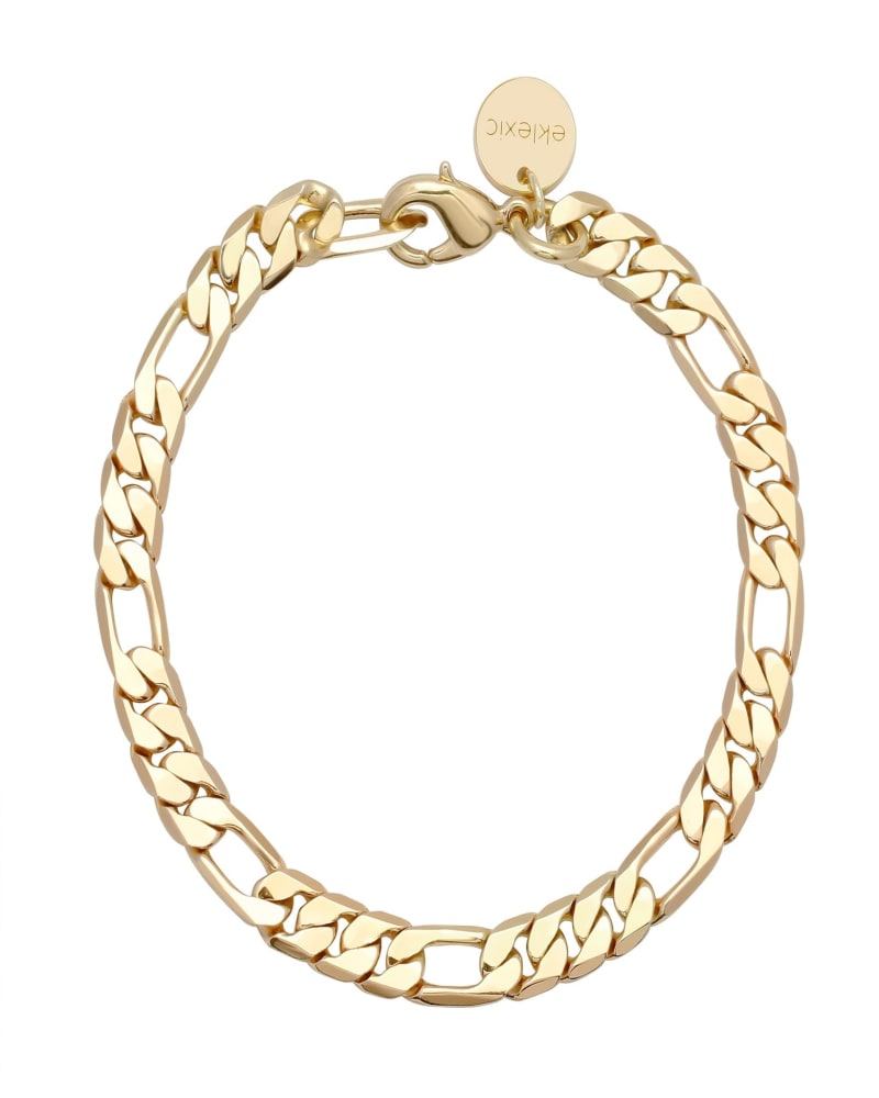 Front of a size 11" Baby Axel Anklet 11" Gold in Gold by Eklexic. | dia_product_style_image_id:283717
